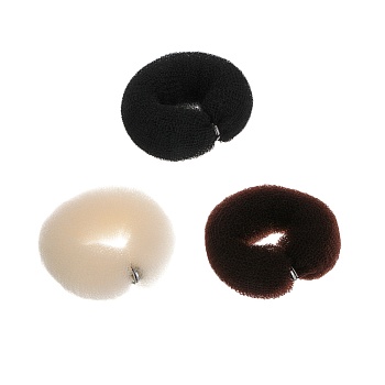 валик для создания пучка на кнопке, тм юниlook, 16-18см, диаметр 4см, нейлон, 3 цвета, #14