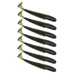kaida приманка силиконовая твистер 3,8", 10см, 4гр, ht002, 7шт