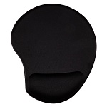 коврик для мышки by с подушечкой для запястья, 23х19см, резина, полиэстер, чёрный от магазина Барс