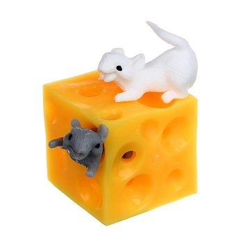 игроленд игрушка антистресс "мышки в сыре", 2шт., tpr, 4,5х4,5см