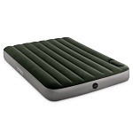 intex кровать надувная downy bed, (fiber-tech) встроенный ножной насос, 137x191x25см, пвх, 64762