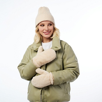 galante рукавицы женские на веревке, р. 18-20, бежевые,сзмп-12