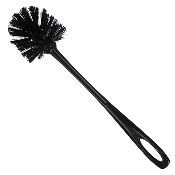 ёрш для туалета "tule" full black, без подставки, пластик, чёрный, щетина чёрная от магазина Барс