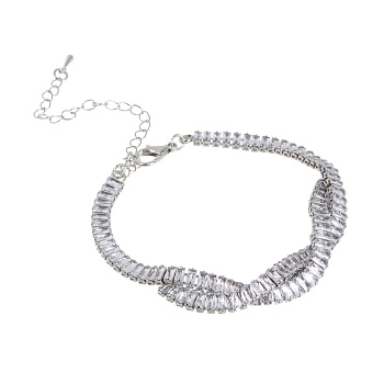 браслет, медь, цирконий, бж25-6