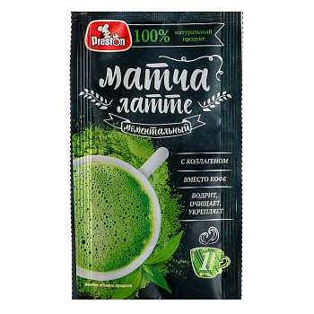 напиток матча-латте с коллагеном 20 г. preston