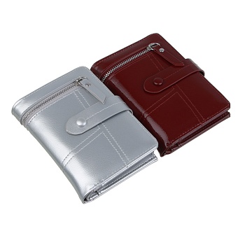 юl анзелия кошелек женский для купюр, карт и монет на кнопке, пу, 14x10x3см, 2 цвета, кж24-17