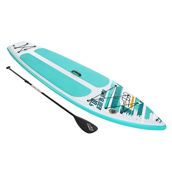 bestway sup-доска акваглайдер (весло, руч. насос, рюкзак, трос, 2 ласта) 3,20м*79см*12см, 65347