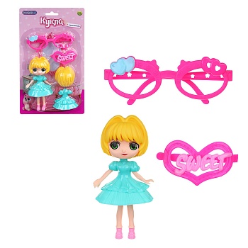 игроленд кукла с аксессуарами, pp, abs, 16,5х3,5х29 см, 3 вида
