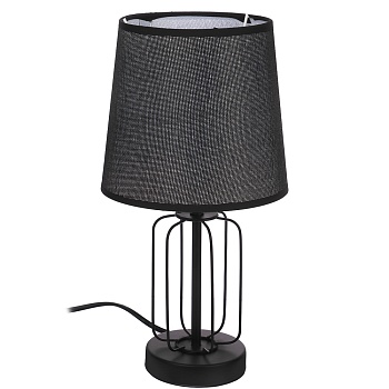 светильник переносной настольный by орлеан, 35 см, е14, 40вт, 230в, металл, текстиль, черный от магазина Барс