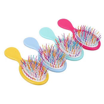 юниlook расческа массажная с декором, пластик, 14х6см, 4 дизайна