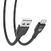 Кабель для зарядки USB(A)-Type C BY Twist, 36Вт, 1 м, 3A, гибкий силикон, чёрный
