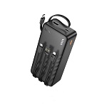 аккумулятор мобильный hoco. модель j146b 30000мач, 4 кабеля, черный от магазина Барс