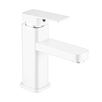 союзкран смеситель для раковины, керам. картридж 25мм, металлопластик, белый, sk02-m105