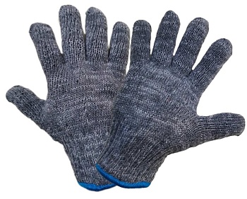 перчатки двойные, серые зима 7,5 класс 