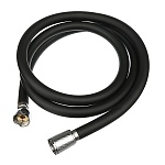 rain шланг для душа, 150см, 1/2"(имп)-1/2"(имп), пвх, латунь, антитвист, черный