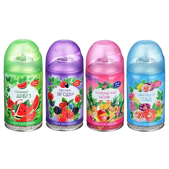 new galaxy освежитель воздуха автоматик limited se 250мл (тропич.ночь,арбуз,лес.ягоды,цветущ.сад)