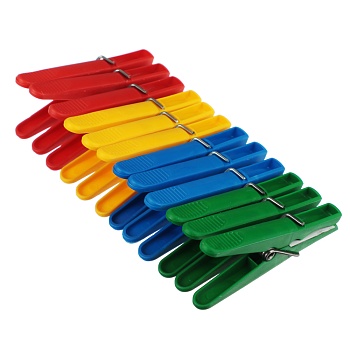 набор прищепок 12шт, пластик, "дельфин" от магазина Барс