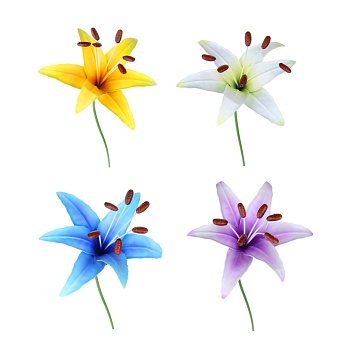 inbloom фигурка на стержне лилия 13х10х70см, металл от магазина Барс