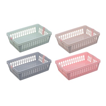 набор корзин для хранения 3шт тм vetta, полипропилен, 24х16х6см от магазина Барс