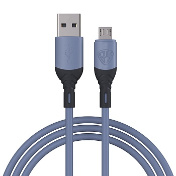 by кабель для зарядки карнавал micro usb, 1м, 2,4а, фиолетовый от магазина Барс