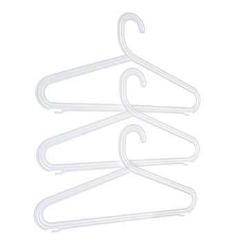 набор вешалок плоских р.48-50, 3шт, цветные/белые, пластик, арт. р2914нс3 от магазина Барс