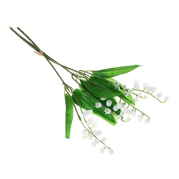 ladecor цветок искусственный ландыш, 35 см, ткань, пластик