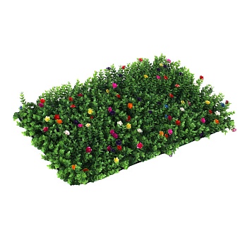 inbloom изгородь искусственная 60x40см самшит с цветами, полипропилен от магазина Барс