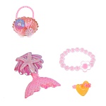 игроленд набор бижутерии в сумочке "ракушка" 3 пред., 13х16 см, пластик, металл, текстиль интернет-магазин «Барс»