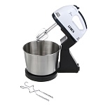 leben миксер кухонный 350вт, 7 скоростей, 4 насадки, металлическая чаша 2л интернет-магазин «Барс»