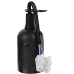 патрон е-27 эра подвесной с клеммной колодкой, пластиковый, черный от магазина Барс