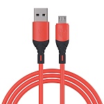 by кабель для зарядки карнавал micro usb, 1м, 2,4а, красный от магазина Барс