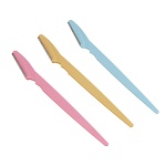 бритва для бровей 3 шт тм юниlook, пластик, металл, 14см, разноцветные