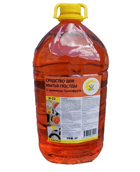 средство для мытья посуды 5 л, с ароматом грейпфрута
