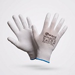 перчатки нейлоновые gward white с полиуретановым покрытием белые (l/9), 12/240 