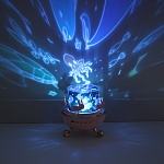 светильник-ночник проектор by карусель, колонка bt 3вт, 6 проекций, акб. 1200mah, usb 5в, розовый от магазина Барс