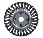 щетка металл. для ушм 150мм/22мм, крученая, дисковая рокот 