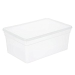 ящик для хранения basic, с крышкой, 36,9х24,7х15,4см, 10л, полипропилен от магазина Барс