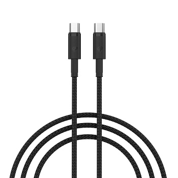 by кабель для зарядки storm type-c-type-c, 1м, 5а, быстрая зарядка qc 3.0, pd 65w, черный от магазина Барс