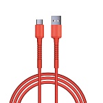 by кабель для зарядки xxl type-c, 2м, 3а, быстрая зарядка qc3.0, красный от магазина Барс