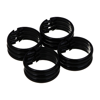 vetta кольца для шторок d 4,5 см, 12шт, пластик, черные от магазина Барс