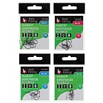 azor fishing набор крючков 10шт, карась, карп, №6,8,10,12, высокоуглеродистая сталь, черный никель