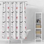 шторка для ванной тм vetta веселые коты, пева 60г/м2, 180x200см от магазина Барс