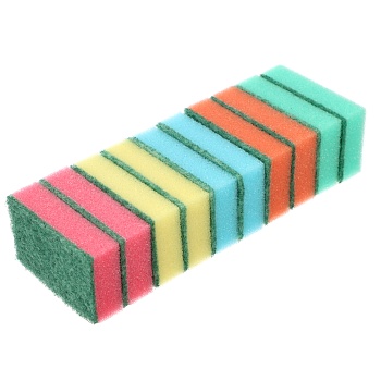 vetta набор губок для мытья посуды "прима" 10шт, 8х5х2,5см