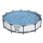 bestway бассейн каркасный (фильтр-насос) steel pro мax, 366х76 см, 6473 л, 56416