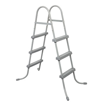 bestway лестница для бассейна, сталь, 107см, 58335