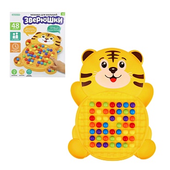 игроленд мозаика для малышей "зверюшки", рр, 24х29х3см, 2 дизайна