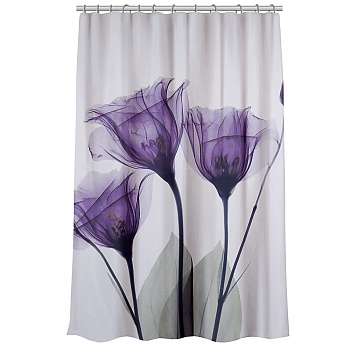 vetta шторка для ванной, с утяжелителем, полиэстер, 90 г/м2, 180x200см, цветы, 057 от магазина Барс