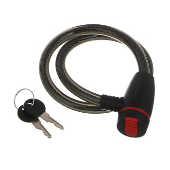 замок велосипедный тм by sport, противоугонный, тросовый, 800х12мм, металл, пластик, 3 цвета от магазина Барс