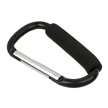 руссо туристо карабин туристический с неопреновой ручкой, 13см, алюминий