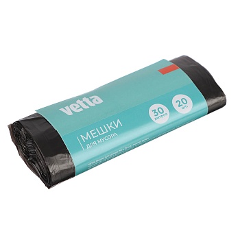 мешки для мусора тм vetta, 30 л., 20 шт., эконом, рулон
